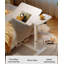 Bureau de chevet au-dessus du lit, support mobile pour ordinateur portable, table de lit inclinable avec roulettes, table de chevet à plateau réglable en hauteur pour canapé de lit pour ordinateur portable, blanc-90456246