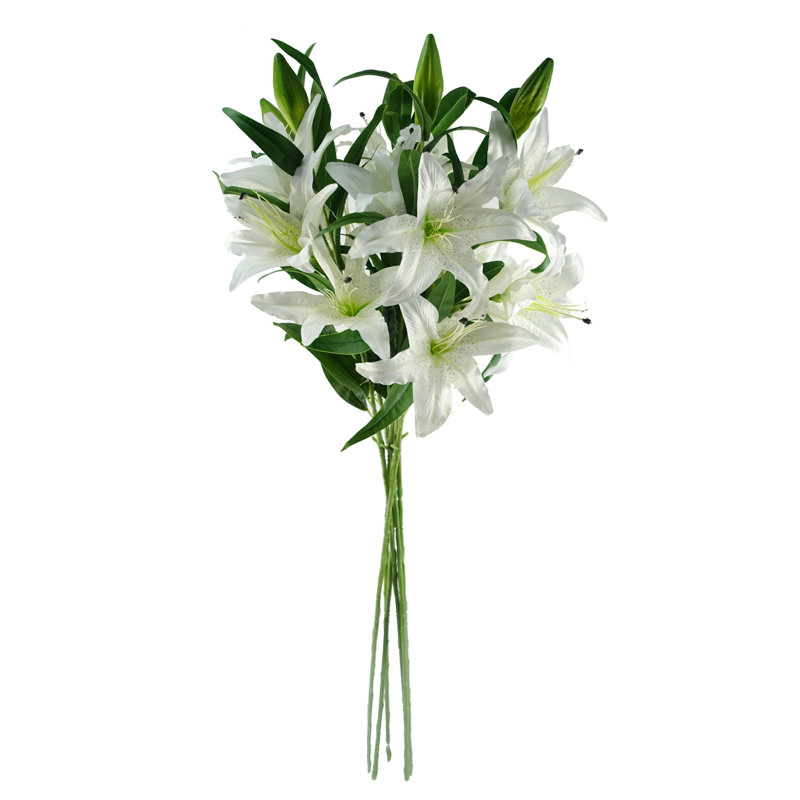 Plastic, Silk Artificial Arrangement, White