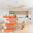 Cayemite 54" W 4-Blade Solid Wood Ceiling Fan-938443412-918004367