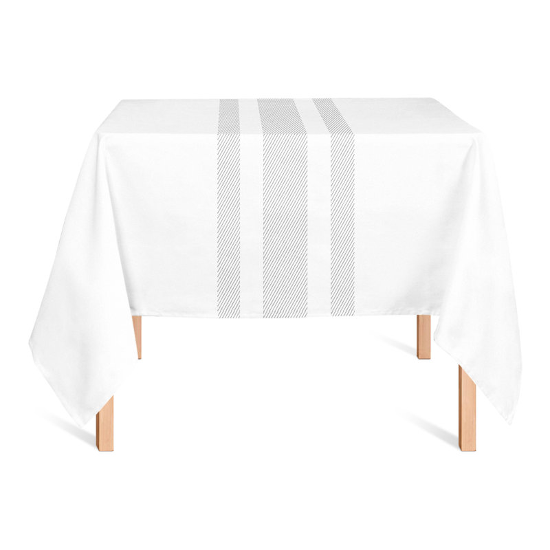 Mccafferty Striped Square Tablecloth, Gray