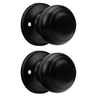 Faux boutons de porte inactifs noir mat pour portes de placard, ensemble de 1 (2 pièces)