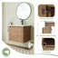Meuble-lavabo mural flottant avec plateau en céramique-395428230