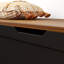 Banc de rangement de coin pour chaussures-120842636