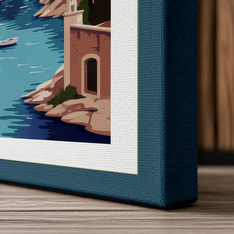 Print, 24x16 - 61.0 x 40.6 cm, Teal Border