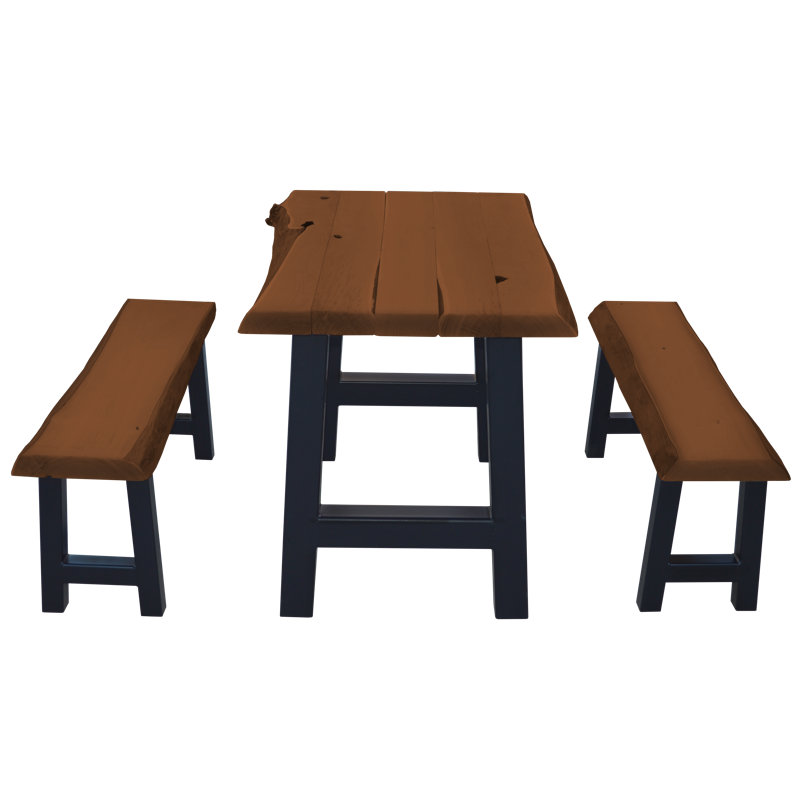 Table Ridgemont 6 pi. Avec 2 bancs, Champignon, L 44 po x l 26 po x H 30 po