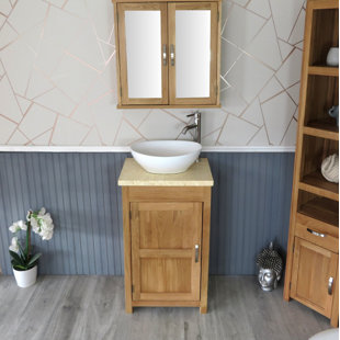 Slimline Compact 515mm Free-Standing Cloakroom Vanity Unit