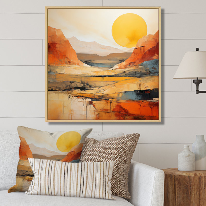 Bold Landscape Canyon Desert VII - Print, 30" H x 30" W, Maple, Floater Framed