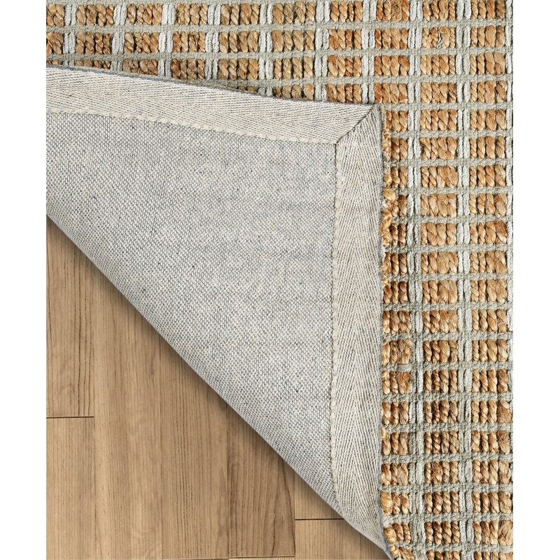 Tapis brun tissé à la main 8 pi x 10 pi Dhurrie