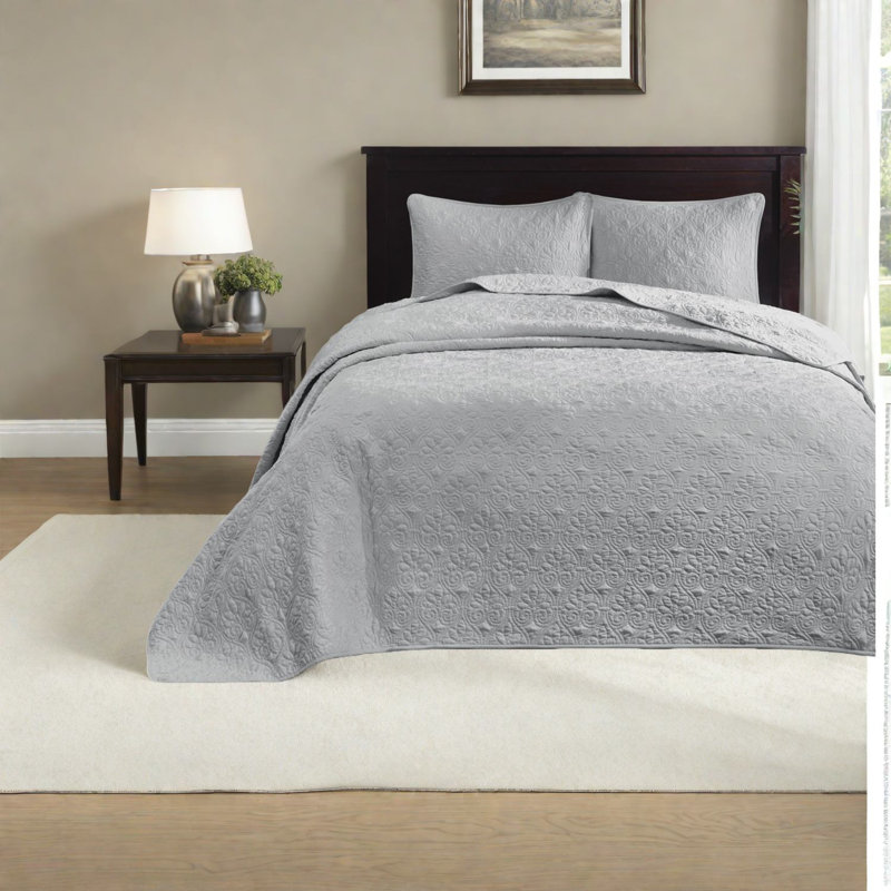 Ensembles de literie réversible surdimensionnés, en coton de qualité supérieure, très grand gris pour les chambres modernes