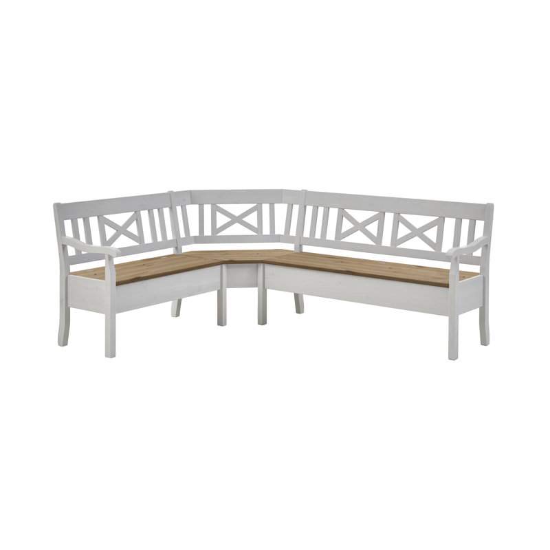Pols Upholstered Bench, 93cm H x 213cm W x 170cm D, White/Wine-coloured