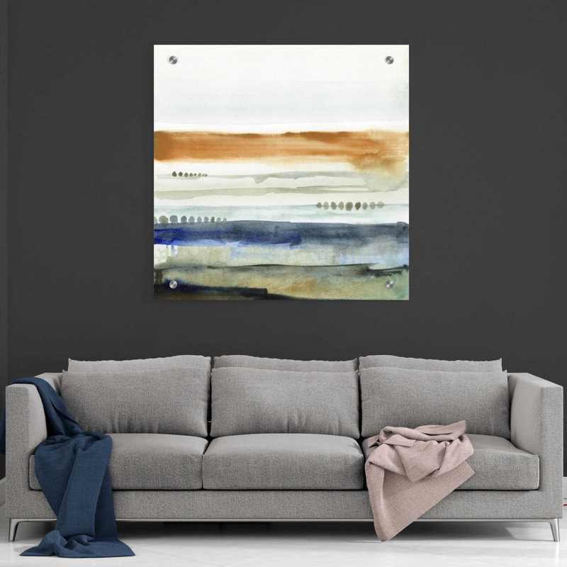 «Sunwashed Strata I» par Victoria Borges, art mural acrylique, H 12 po x l 12 po x P 0,13 po