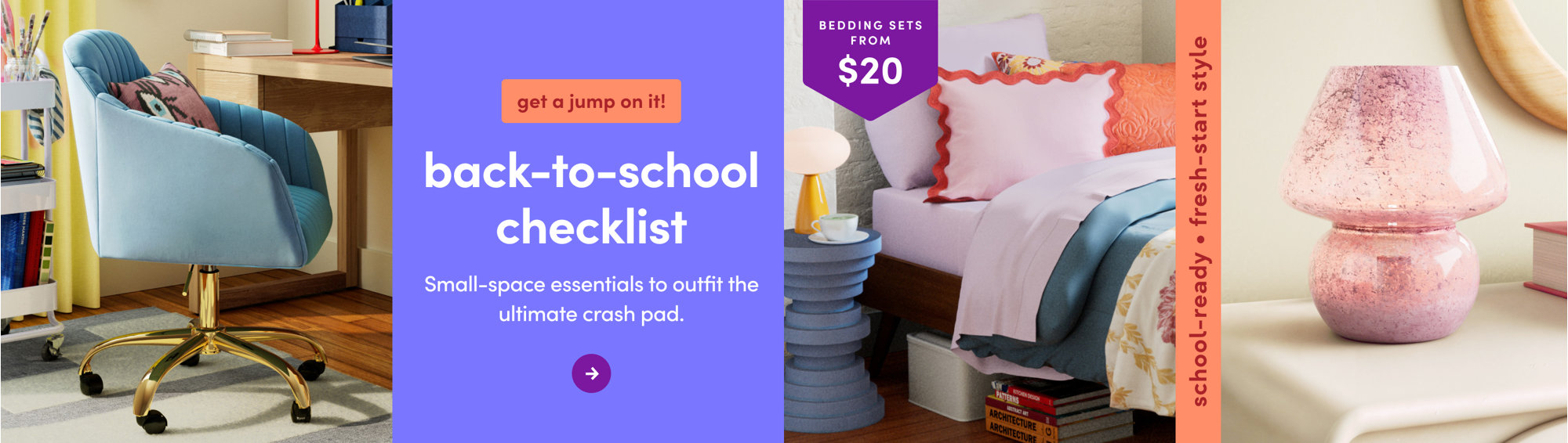 Get a jump on it! Back-to-school checklist. School-ready, fresh-start style.