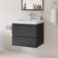 Meuble-lavabo mural simple avec plateau en résine intégré blanc-2042215610-2042215557