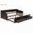 Sturdy Wooden Daybed with Trundle and Storage Drawers, Extendable Sofa Bed for Versatile Use-1298710677