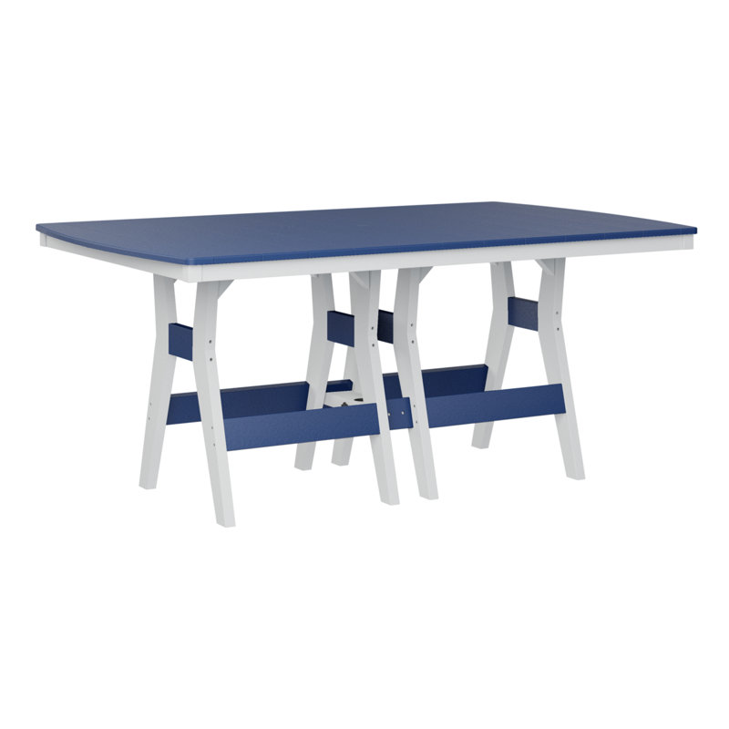 Table de bar rectangulaire 72 po Bulger, Bleu pacifique, H 38,87 po x l 72 po x P 44 po