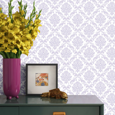 Carlin Peel & Stick Damask Roll