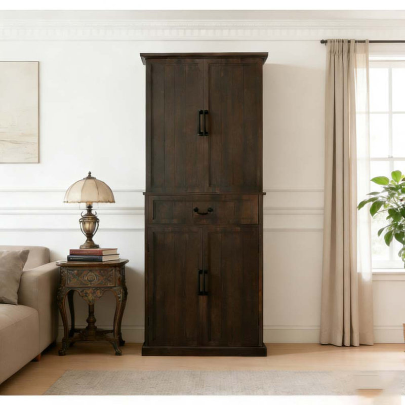 Armoire de rangement, armoire de cuisine à DEL avec tablettes de porte