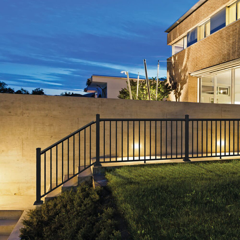36 in. H x 72 in. W White Aluminum Level Railing Kit