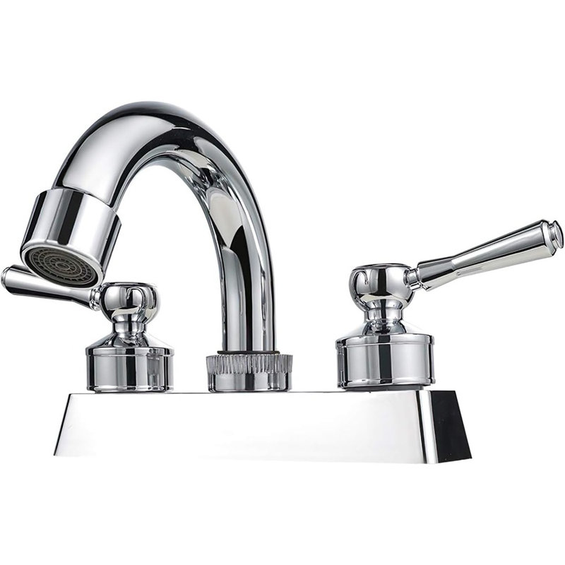 Robinet de salle de bain 2 poignées, robinet de lavabo Watersense, 2 trous, fixation au comptoir 3 trous