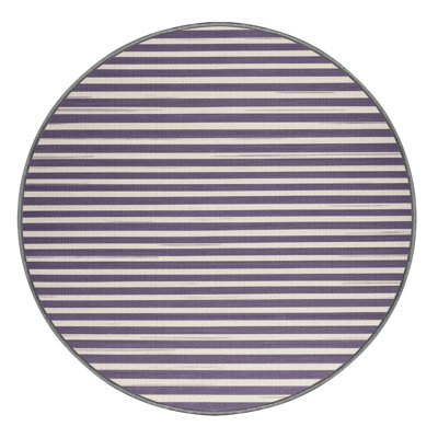 Machine Washable Horizontal Stripes Purple Area Rug