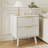 Fluted Nightstand With Curved Profile Design, 2-Drawer End Table, Bedside Table For Bedroom, Living Room-1145719728