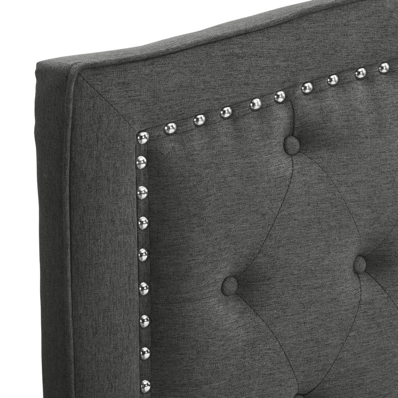 Jonithan Upholstered Bed, Queen, Dark Gray