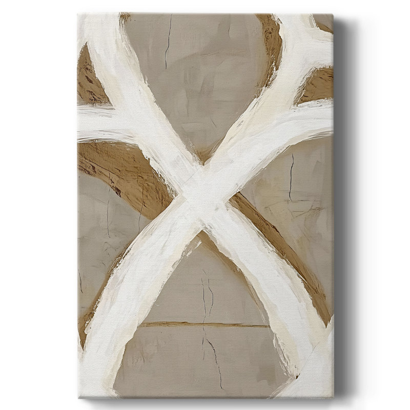 Toile tendue avec châssis abstrait Lxxi - prêt à être accroché - , H 60 po x l 40 po