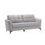 Ensemble de canapé-lit en tissu tissé gris clair Carlotta