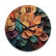 Colorful Leaves Collage I - Modern Oversized Wood Wall Clock-1544434987