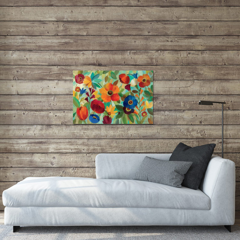 " Summer Floral ", Unframed, 24" H x 32" W x 0.25" D