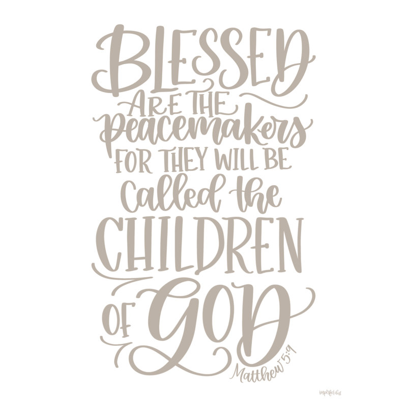 «Blessed are the Peacemakers» par Imparfect Dust, H 48 po x l 36 po