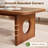 47.2" Coffee Table with Solid Pine Hollow-Out Legs & Rounded Corners-573453637