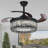 Vandela 42"  Crystal Ceiling Fan with Remote Control, and Reverse Function