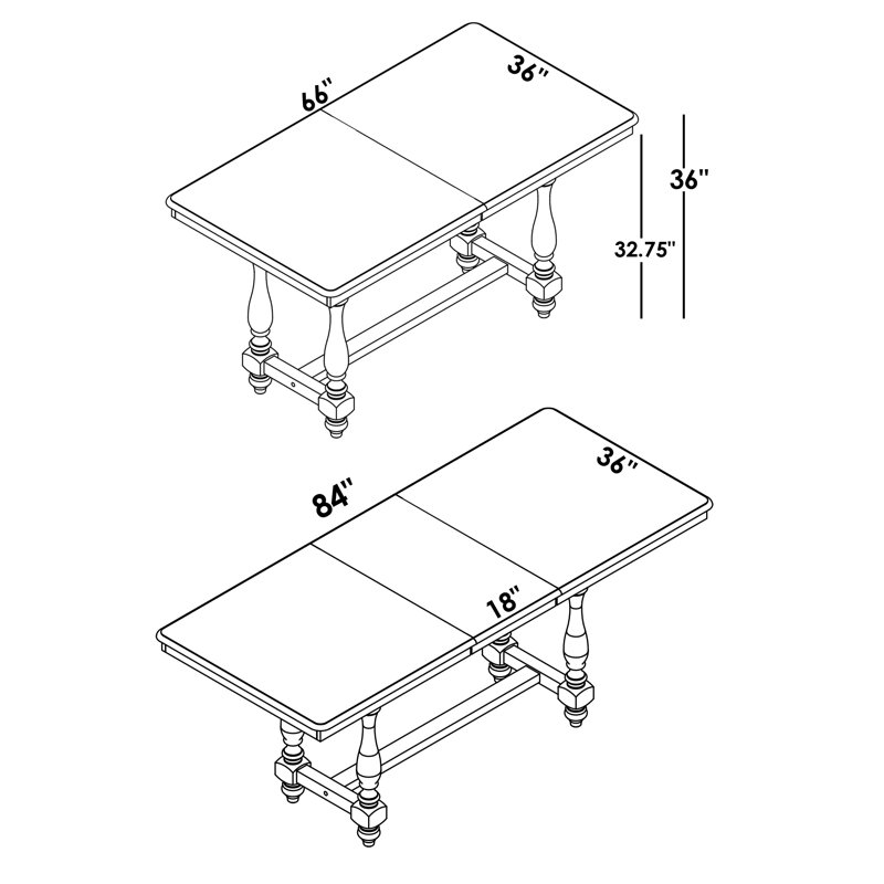 Briana Extendable Solid Wood Dining Table