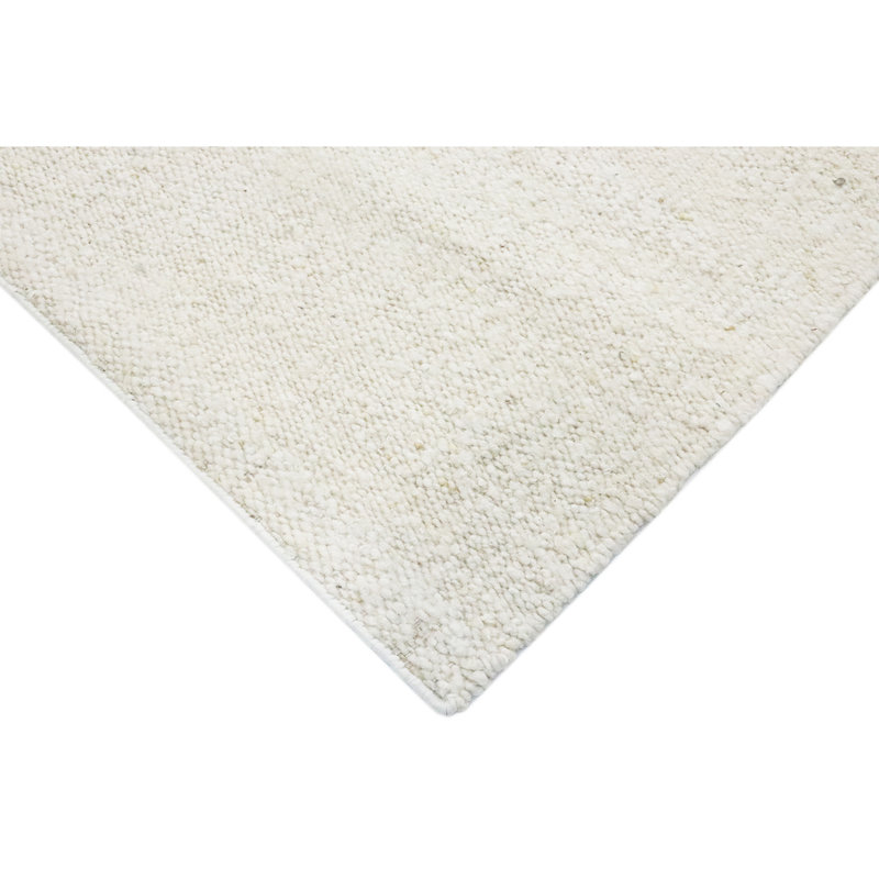 Wool Area Rug in Ivory, Rectangle 6' x 9'