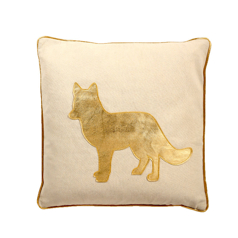  Decorative Throw Pillow, Polyester, Gold
