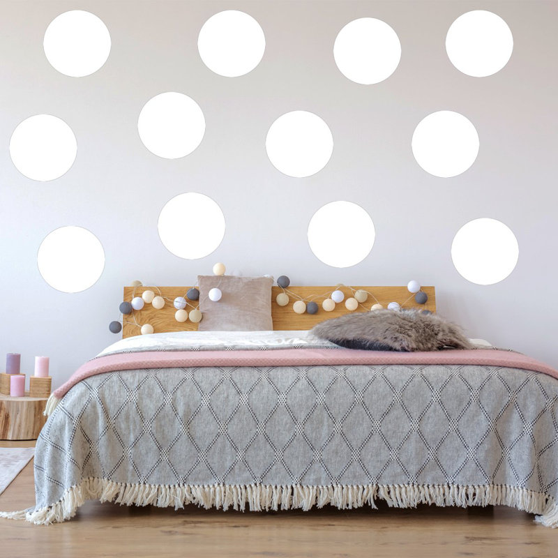 Dimas Abstract Non-Wall Damaging Wall Decal, White