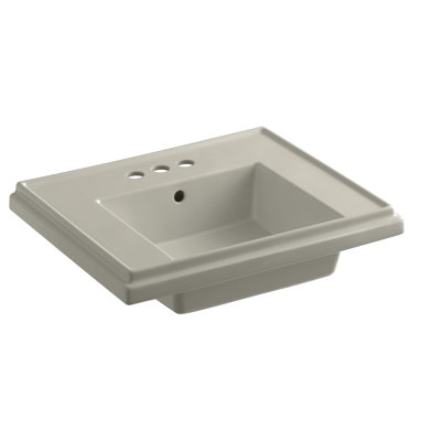 Lavabo de salle de bain piédestal en céramique avec trop-plein 24 po Tresham®