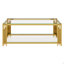Transparent Glass Coffee Table,Rectangle