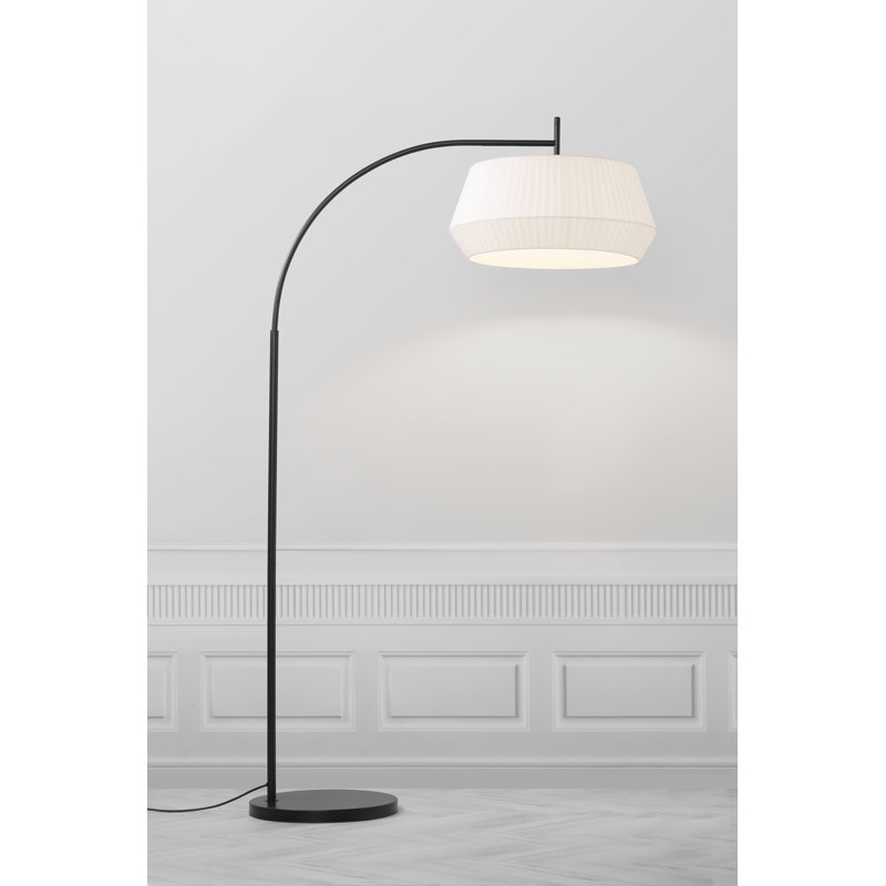 Dicte 103.5cm Matte Arched Floor Lamp, White