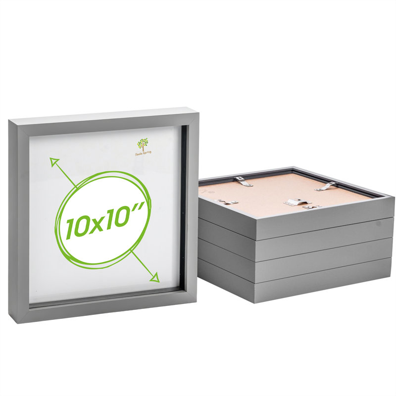 Nicola Spring - 3D Box Photo Frames, Grey, 27.5cm H x 27.5cm W x 3.5cm D