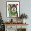 «Christmas Husky Snowboard» par Fab Funky, impression sur toile encadrée