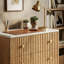 73cm W 5-Drawer Chest with 3-Colour LED Light,  Nordic Minimalist Tall Dresser with Metal Handles, Natural Oak Effect