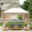 12 pi. L 10 pi. D Pavillon de jardin en métal