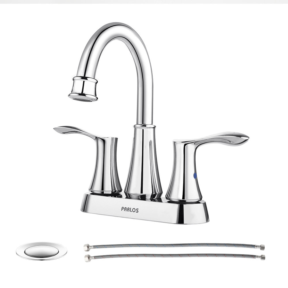 Centerset 2-handle Bathroom Faucet with Drain Assembly Parlos Home