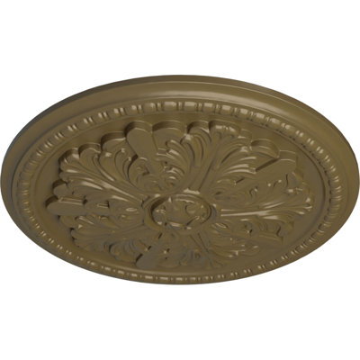 Médaillon de plafond Endurathane Swindon, 16 7/8 po de diamètre extérieur x P 1 1/2 po (convient aux auvents jusqu'à 2 7/8 po), finition de boue Mississippi peinte à la main