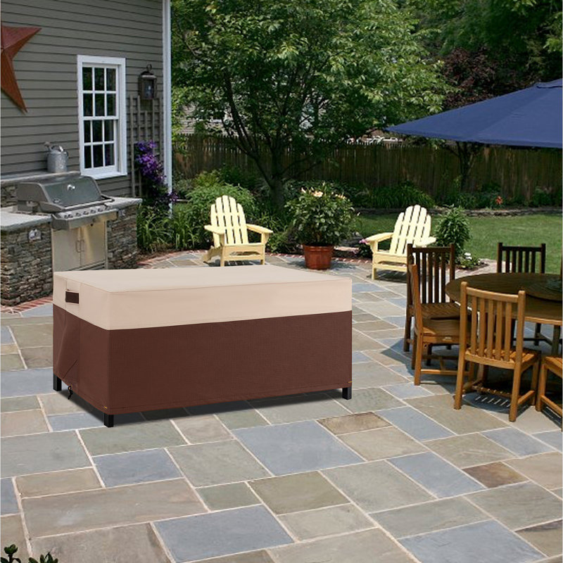 Outdoor Patio Table Cover/Ottoman Cover, 16" H x 48" W x 28" D