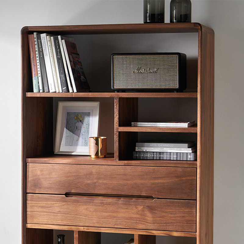 American style solid wood utility bookcase