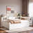 Wood Daybed With Storage Drawers, Side Shelves, Desk And Trundle-150862503-150862500