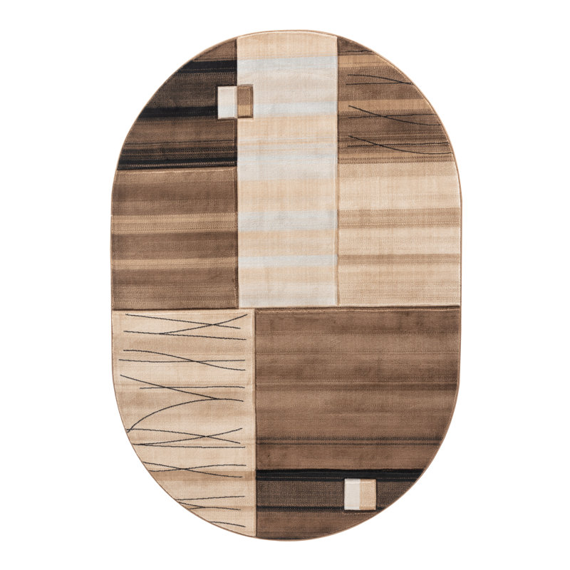 Anjolie Abstract Indoor Rug, Oval 5'2" x 7'5"